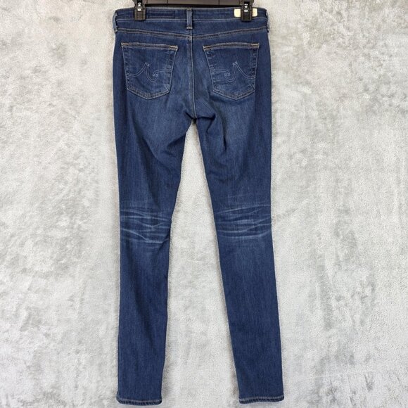 AG Adriano Goldschmied Jeans Womens 26R Blue Legging Super Skinny Distressed - Picture 10 of 14